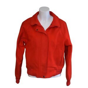 The North Face Vintage Wool Coat Red Made In USA Womens Large